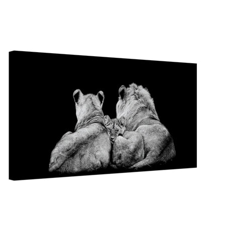Da Vinci Animal Kingdom Wall art print collection | Lion Family | Canvas print - Thick - 40x80 cm / 16x32″ - 