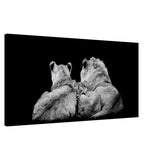 Da Vinci Animal Kingdom Wall art print collection | Lion Family | Canvas print - Slim - 50x100 cm / 20x40″ - 