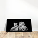 Da Vinci Animal Kingdom Wall art print collection | Lion Family | Canvas print - Slim - 40x80 cm / 16x32″ - 
