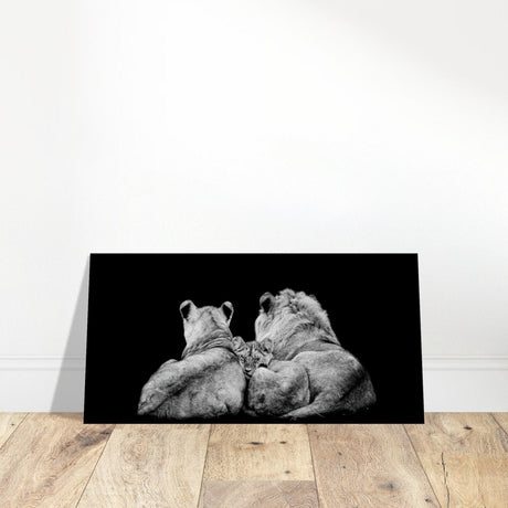 Da Vinci Animal Kingdom Wall art print collection | Lion Family | Canvas print - Slim - 40x80 cm / 16x32″ - 