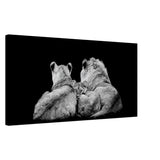 Da Vinci Animal Kingdom Wall art print collection | Lion Family | Canvas print - Slim - 40x80 cm / 16x32″ - 