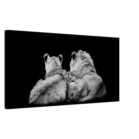 Da Vinci Animal Kingdom Wall art print collection | Lion Family | Canvas print - Slim - 40x80 cm / 16x32″ - 