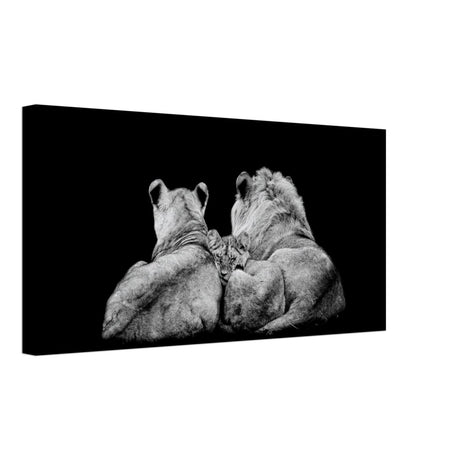 Da Vinci Animal Kingdom Wall art print collection | Lion Family | Canvas print - Thick - 30x60 cm / 12x24″ - 