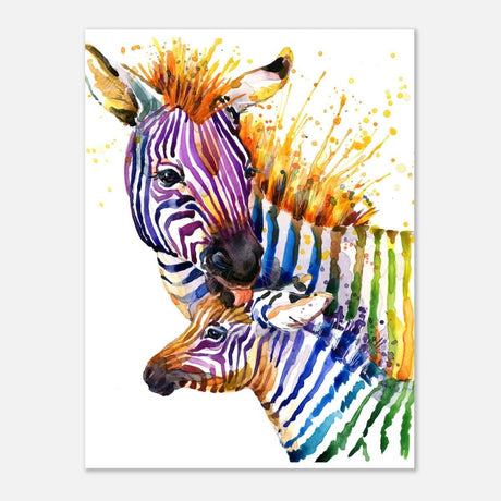 Da Vinci Animal Kingdom Wall art print collection | Zebra | Contemporary art print - Aluminum Print - 30x40 cm / 12x16″ - 