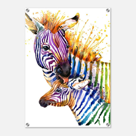 Da Vinci Animal Kingdom Wall art print collection | Zebra | Contemporary art print - Acrylic Print - 50x70 cm / 20x28″ - 