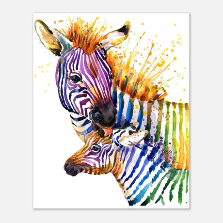Da Vinci Animal Kingdom Wall art print collection | Zebra | Contemporary art print - Aluminum Print - 40x50 cm / 16x20″ - 