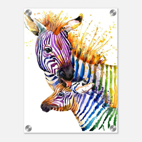 Da Vinci Animal Kingdom Wall art print collection | Zebra | Contemporary art print - Acrylic Print - 30x40 cm / 12x16″ - 