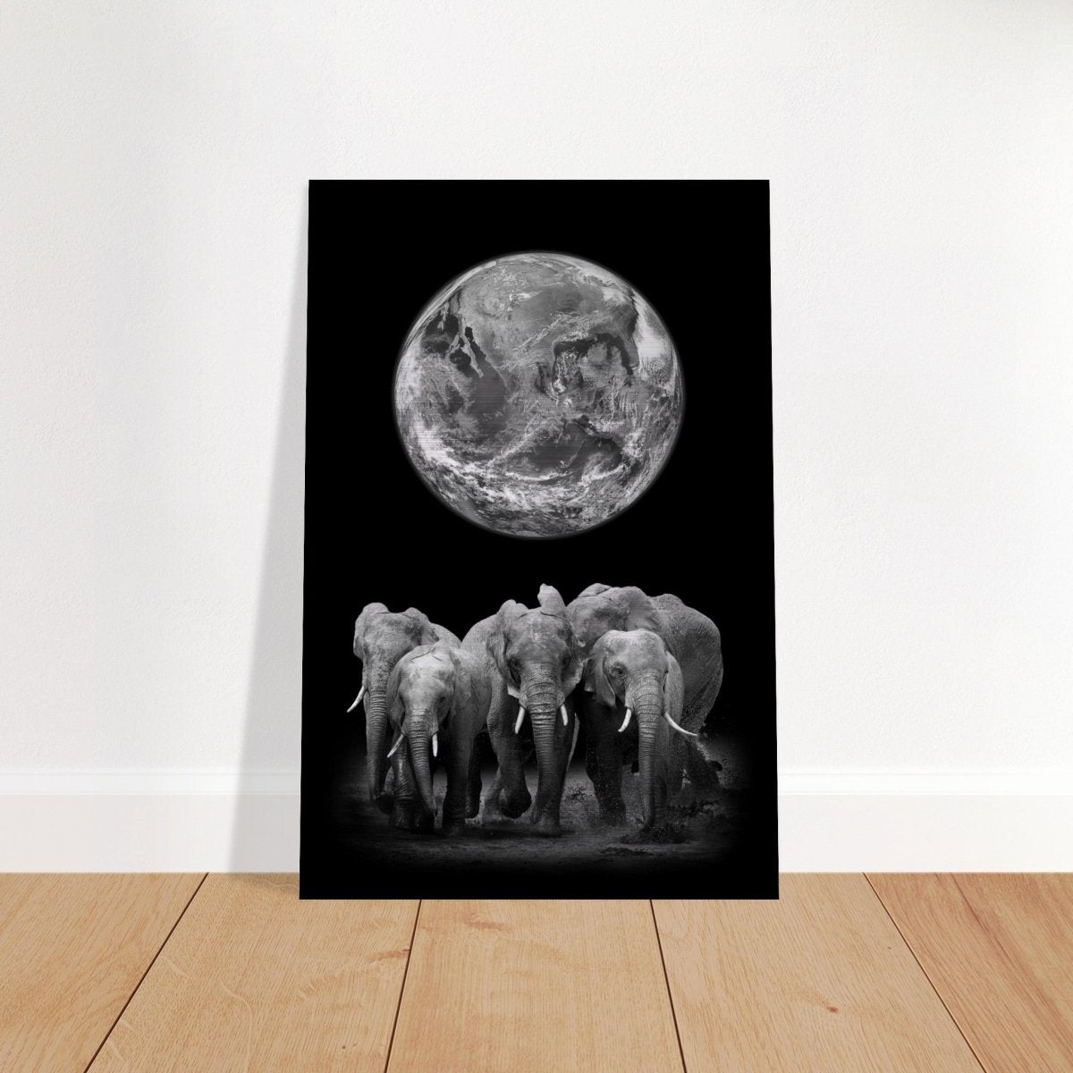 Da Vinci Animal Kingdom Wall art print | Elephant - Brushed Aluminum Print - 60x90 cm / 24x36″ - 