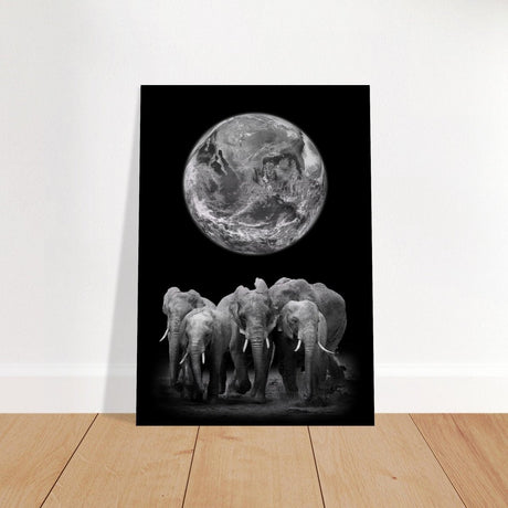 Da Vinci Animal Kingdom Wall art print | Elephant - Brushed Aluminum Print - 70x100 cm / 28x40″ - 