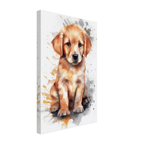 Da Vinci Animal Kingdom Wall art print | Golden Joy: Poppy’s Glow | Golden Retriever Puppy - Canvas - 30x45 cm / 12x18″ - 