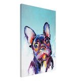 Da Vinci Animal Kingdom Wall art print | Vibrant Frenchie: Colorful Bulldog Art Print - Canvas - 50x75 cm / 20x30″ - 