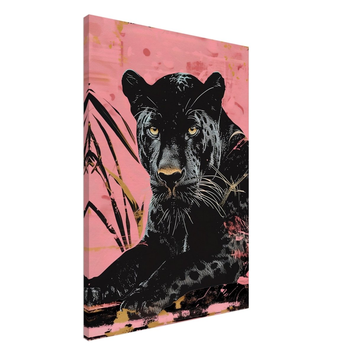 Da Vinci Animal Kingdom Wall art print | Wildlife | black leopard | black panther - Canvas - 70x100 cm / 28x40″ - Thick
