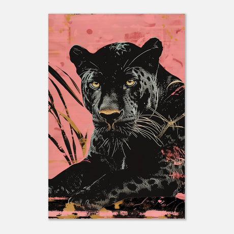 Da Vinci Animal Kingdom Wall art print | Wildlife | black leopard | black panther - Wood Prints - 40x60 cm / 16x24″ - 20 mm