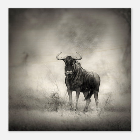 Da Vinci Animal Kingdom Wall art print | Wildlife | Wildebeest - Wood Prints - 40x40 cm / 16x16″ - 10 mm