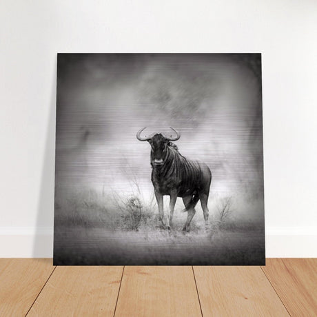 Da Vinci Animal Kingdom Wall art print | Wildlife | Wildebeest - Brushed Aluminum Print - 50x50 cm / 20x20″ - 