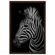 Da Vinci Animal Kingdom Wall art print | Zebra - Framed Canvas - 60x90 cm / 24x36″ - Dark wood frame