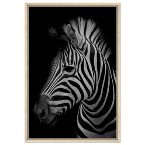 Da Vinci Animal Kingdom Wall art print | Zebra - Framed Canvas - 60x90 cm / 24x36″ - Wood frame