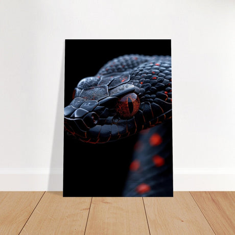 Da Vinci Animal Kingdom Wall art | Wildlife | Black Mamba | snake - Brushed Aluminum Print - 70x100 cm / 28x40″ - 