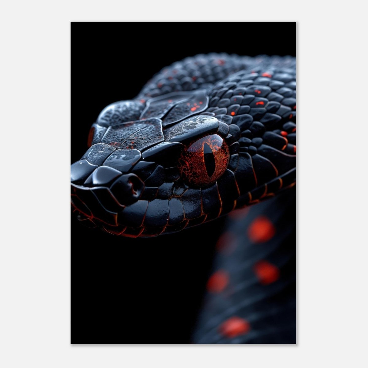 Da Vinci Animal Kingdom Wall art | Wildlife | Black Mamba | snake - Aluminum Print - 70x100 cm / 28x40″ - 