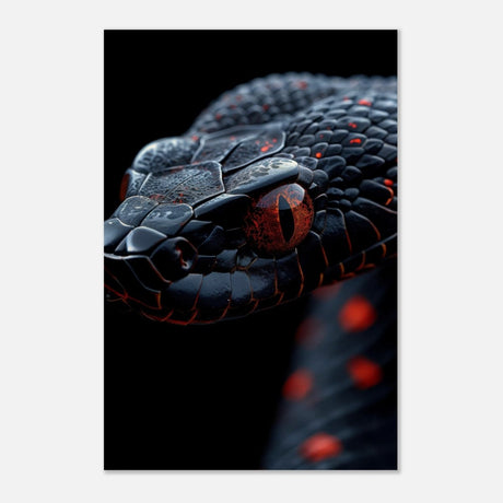 Da Vinci Animal Kingdom Wall art | Wildlife | Black Mamba | snake - Wood Prints - 40x60 cm / 16x24″ - 10 mm