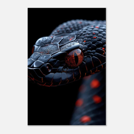 Da Vinci Animal Kingdom Wall art | Wildlife | Black Mamba | snake - Aluminum Print - 50x75 cm / 20x30″ - 