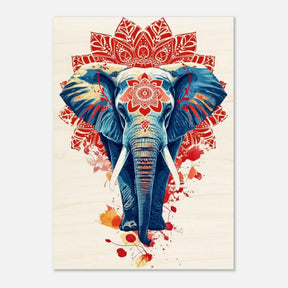 Da Vinci Animal Kingdom Wall art | Wildlife | Elephant - Wood Prints - 50x70 cm / 20x28″ - 20 mm