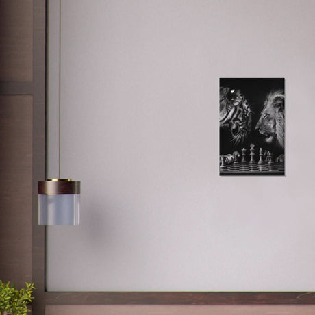 Da Vinci Animal Kingdom Wall art | Wildlife | Lion | Tiger - Brushed Aluminum Print - 40x60 cm / 16x24″ - 
