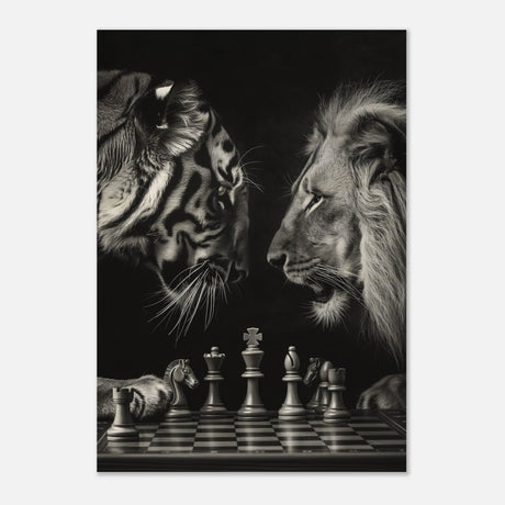 Da Vinci Animal Kingdom Wall art | Wildlife | Lion | Tiger - Wood Prints - 70x100 cm / 28x40″ - 20 mm