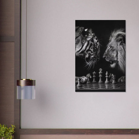 Da Vinci Animal Kingdom Wall art | Wildlife | Lion | Tiger - Brushed Aluminum Print - 70x100 cm / 28x40″ - 