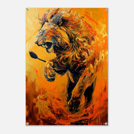 Da Vinci Animal Kingdom Wall art | Wildlife | Lion - Acrylic Print - 70x100 cm / 28x40″ - 