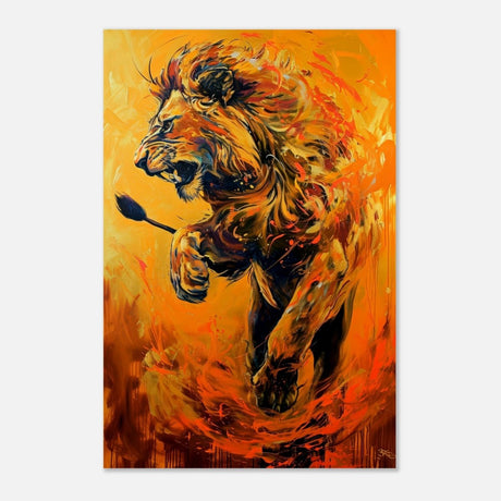 Da Vinci Animal Kingdom Wall art | Wildlife | Lion - Aluminum Print - 30x45 cm / 12x18″ - 