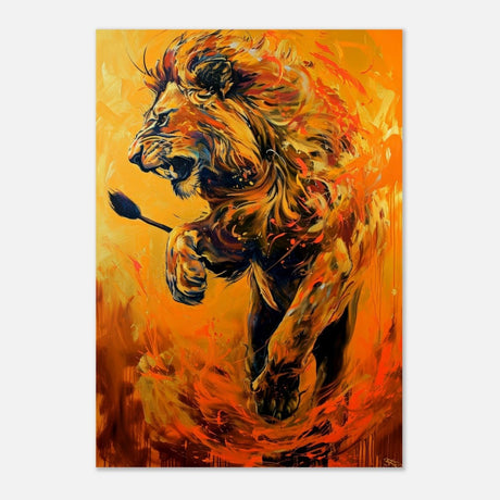 Da Vinci Animal Kingdom Wall art | Wildlife | Lion - Aluminum Print - 70x100 cm / 28x40″ - 