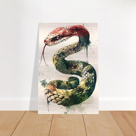 Da Vinci Animal Kingdom Wall art | Wildlife | Snake - Brushed Aluminum Print - 50x75 cm / 20x30″ - 