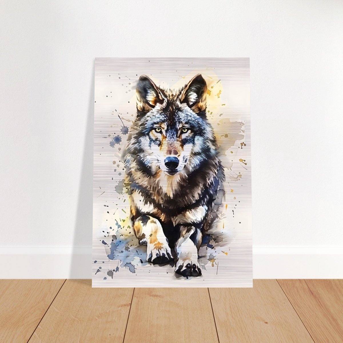 Da Vinci Animal Kingdom Wall art | Wildlife | Wolf - Brushed Aluminum Print - 70x100 cm / 28x40″ - 