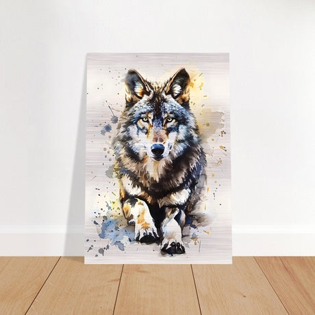 Da Vinci Animal Kingdom Wall art | Wildlife | Wolf - Brushed Aluminum Print - 70x100 cm / 28x40″ - 