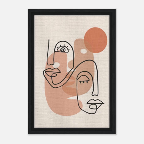 Da Vinci Bohemian Modern Art Wall art print - Framed Canvas - 30x45 cm / 12x18″ - Black frame