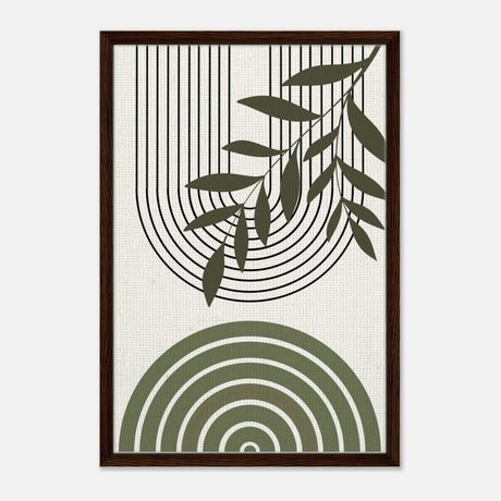 Da Vinci Bohemian Modern Art Wall art print - Framed Canvas - 50x75 cm / 20x30″ - Dark wood frame