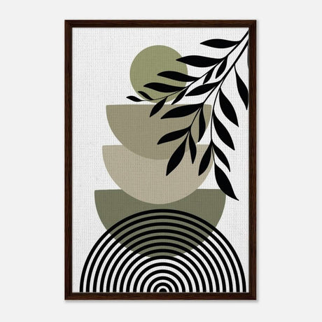 Da Vinci Bohemian Modern Art Wall art print - Framed Canvas - 60x90 cm / 24x36″ - Dark wood frame