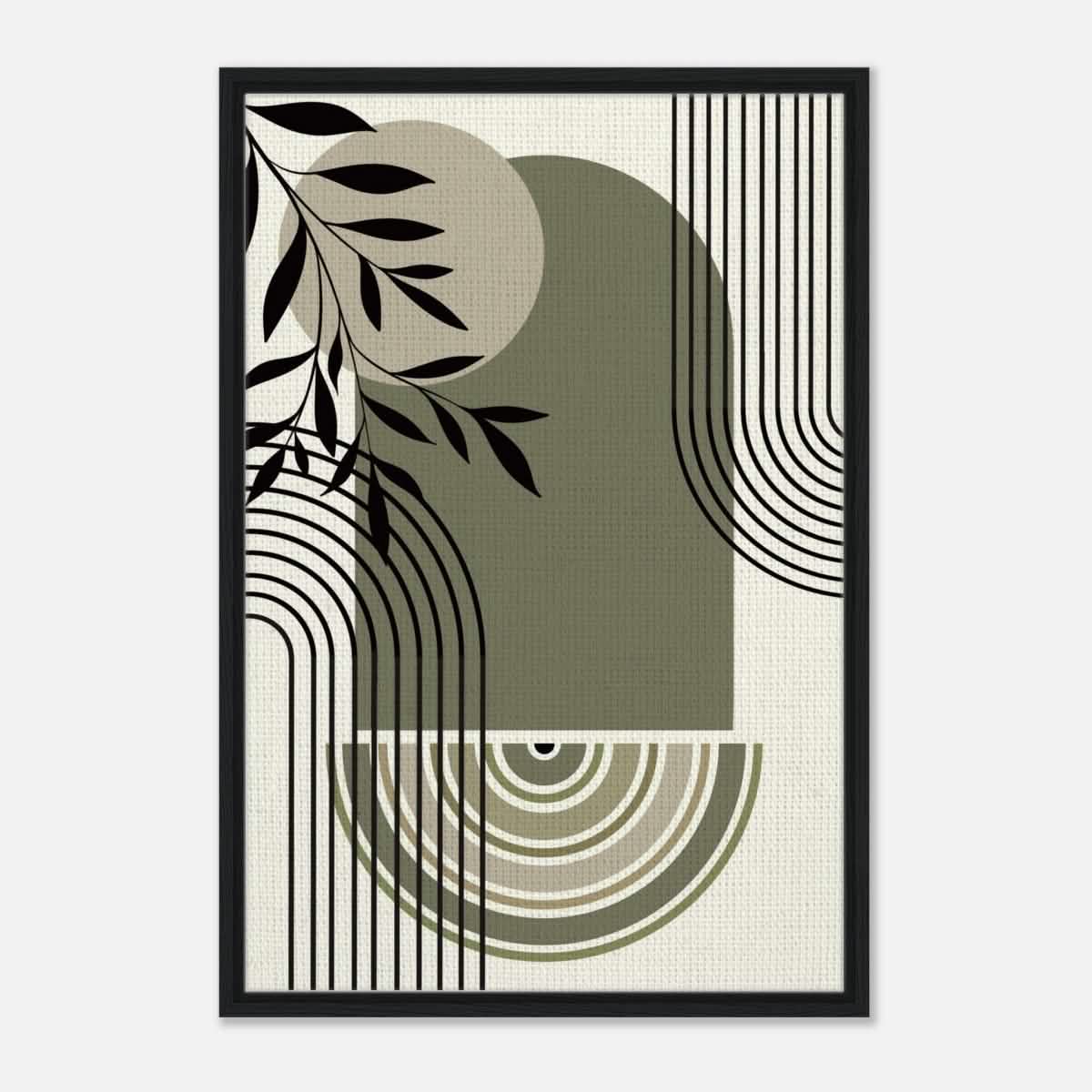 Da Vinci Bohemian Modern Art Wall art print - Framed Canvas - 60x90 cm / 24x36″ - Black frame