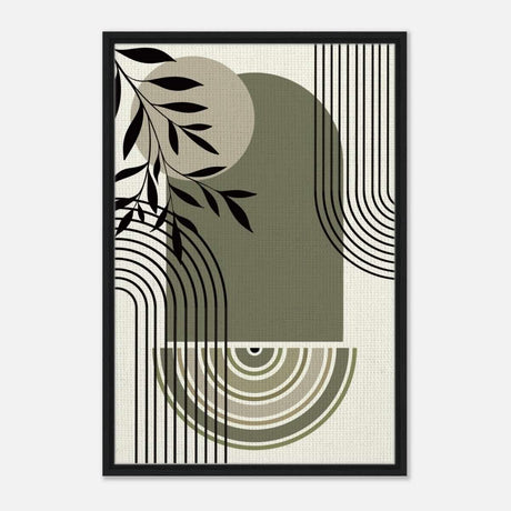 Da Vinci Bohemian Modern Art Wall art print - Framed Canvas - 60x90 cm / 24x36″ - Black frame