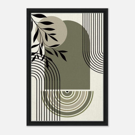 Da Vinci Bohemian Modern Art Wall art print - Framed Canvas - 40x60 cm / 16x24″ - Black frame