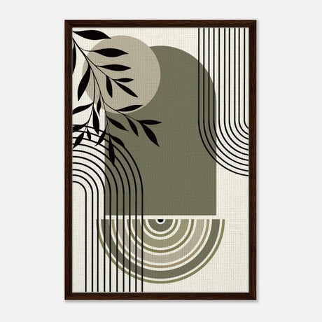 Da Vinci Bohemian Modern Art Wall art print - Framed Canvas - 60x90 cm / 24x36″ - Dark wood frame