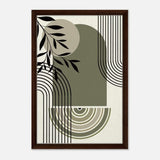 Da Vinci Bohemian Modern Art Wall art print - Framed Canvas - 40x60 cm / 16x24″ - Dark wood frame