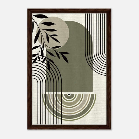 Da Vinci Bohemian Modern Art Wall art print - Framed Canvas - 40x60 cm / 16x24″ - Dark wood frame