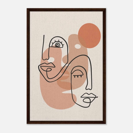 Da Vinci Bohemian Modern Art Wall art print - Framed Canvas - 60x90 cm / 24x36″ - Dark wood frame