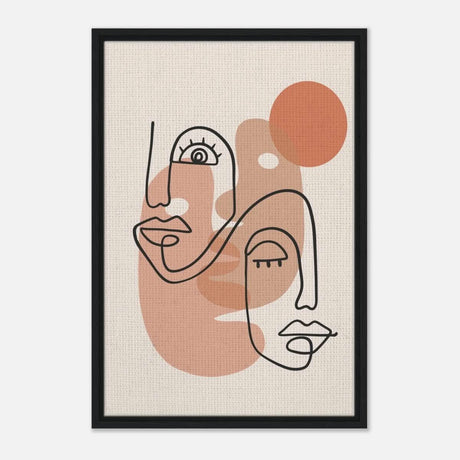 Da Vinci Bohemian Modern Art Wall art print - Framed Canvas - 50x75 cm / 20x30″ - Black frame