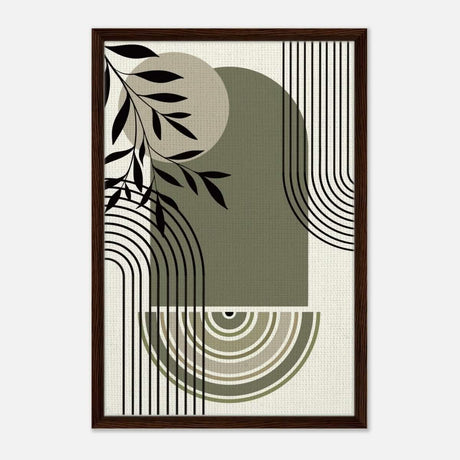 Da Vinci Bohemian Modern Art Wall art print - Framed Canvas - 50x75 cm / 20x30″ - Dark wood frame