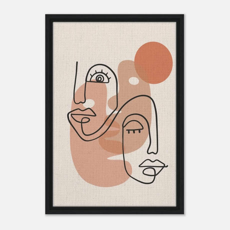 Da Vinci Bohemian Modern Art Wall art print - Framed Canvas - 40x60 cm / 16x24″ - Black frame