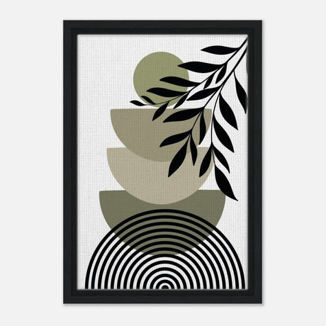 Da Vinci Bohemian Modern Art Wall art print - Framed Canvas - 30x45 cm / 12x18″ - Black frame