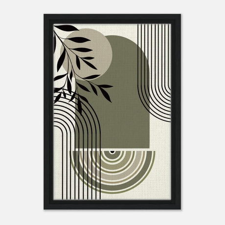 Da Vinci Bohemian Modern Art Wall art print - Framed Canvas - 30x45 cm / 12x18″ - Black frame